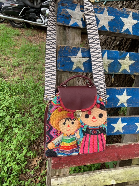 Handbags - Folk Art Doll Convertible Backpack Purse Boho Crossbody Bag